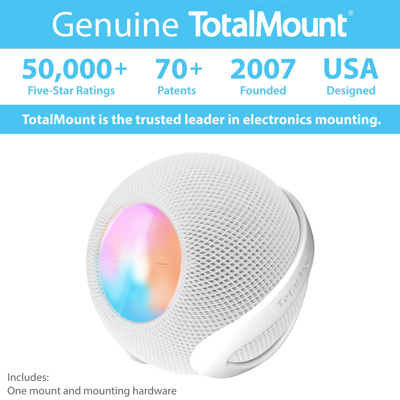  [AUSTRALIA] - TotalMount Compatible with HomePod Mini (Premium White – Quick Installation Screw Mount)