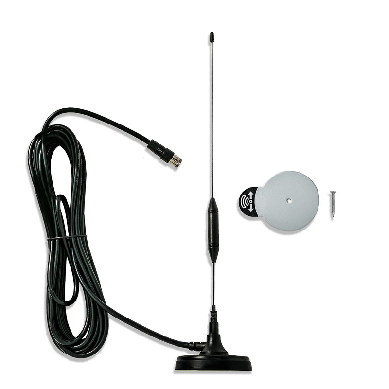  [AUSTRALIA] - Magic Stick TV Digital Adjustable Antenna MS-ANT80 - Super Magnetic Disc Mount Indoor Outdoor HDTV Antenna - Clear 1080p HD TV - 50 Mile Signal Range Fast Plug 16.5 ft Long Wire as Seen on Television Black Ultra Thin