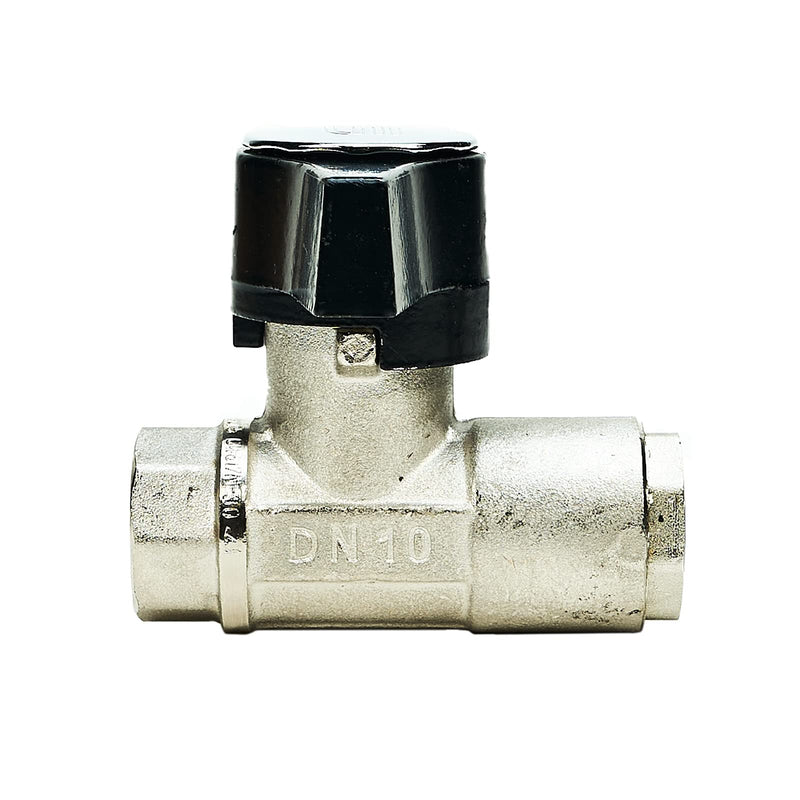  [AUSTRALIA] - MTM Hydro 3/8" High Pressure Ball Valve - Plated Brass DN10 Ball Valve for Hoses, Pressure Washers, Foam Cannons - 3000 PSI Shut Off Valve (3/8" female BSP Inlet x 3/8" female BSP Outlet)