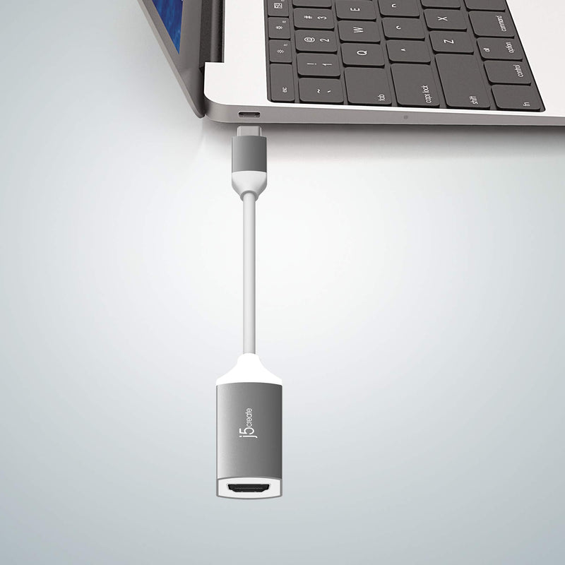  [AUSTRALIA] - j5create USB Type-C to HDMI Adapter- 3840 x 2160 @ 60Hz | HDMI 1.4 4K @ 30 Hz to 4K @ 60 Hz | Adapter Compatible with MacBook, Chromebook, Tablet or PC