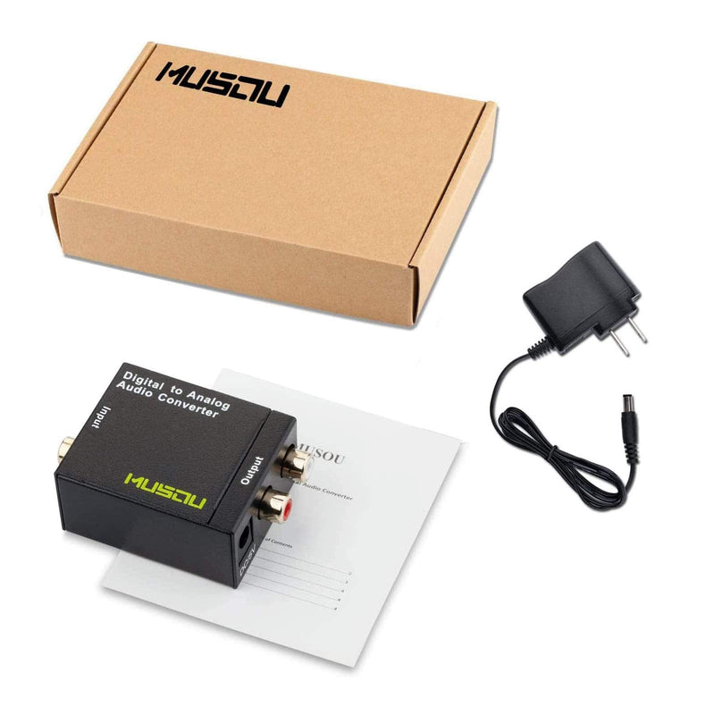  [AUSTRALIA] - Musou Digital Optical Coax to Analog RCA Audio Converter Adapter