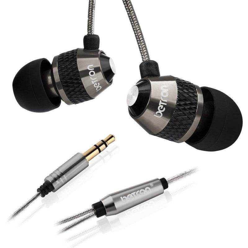 Betron B25 Earbud Headphones Noise Isolating Tangle-Free Cord 6 Silicon Earphone Tips Black - LeoForward Australia
