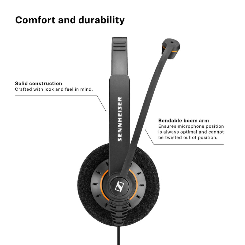  [AUSTRALIA] - Sennheiser Consumer Audio SC 60 USB ML (504547) - Double-Sided Business Headset | For Skype for Business | with HD Sound, Noise-Cancelling Microphone, & USB Connector (Black)