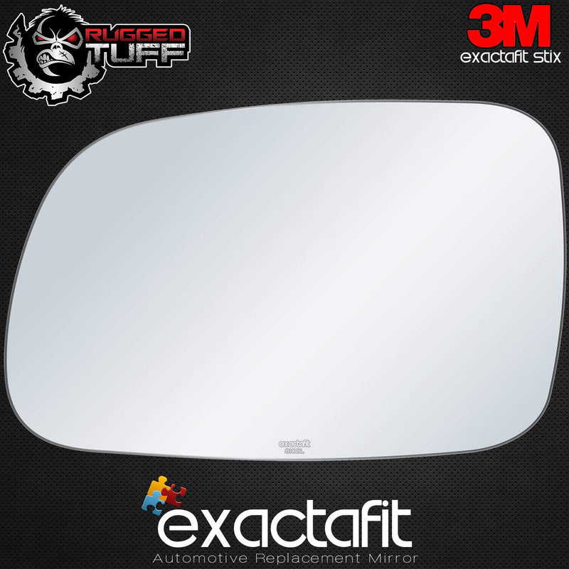 exactafit 8108L Driver Side Mirror Glass Replacement Plus 3m Adhesives Compatible With 1999-2004 Jeep Grand Cheroke Left Hand Door Wing LH - LeoForward Australia
