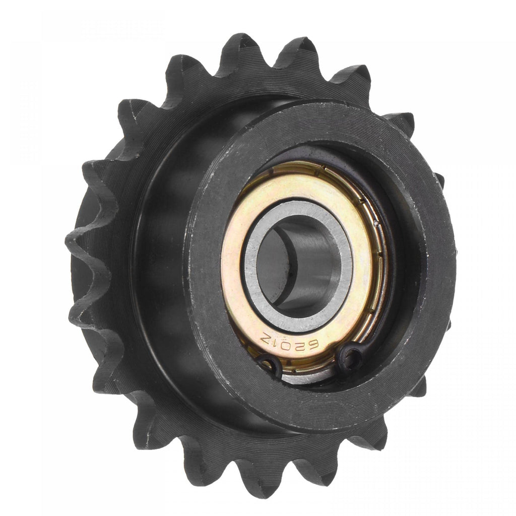  [AUSTRALIA] - uxcell #35 Chain Idler Sprocket, 12mm Bore 3/8" Pitch 19 Tooth Tensioner, Black Oxide Finished C45 Carbon Steel with Insert Double Bearing for ISO 06C Chains 62mm