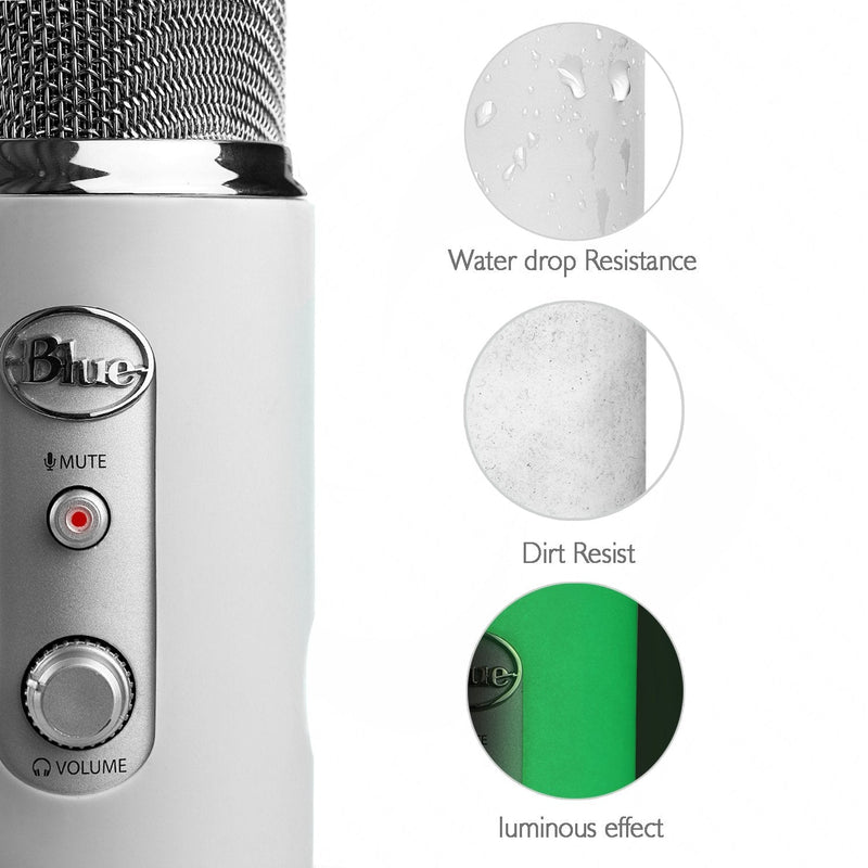  [AUSTRALIA] - YOUSHARES Blue Yeti Protector - Full Protection Silicon Cover for Yeti & Yeti Pro Microphone (Moonwhite) white