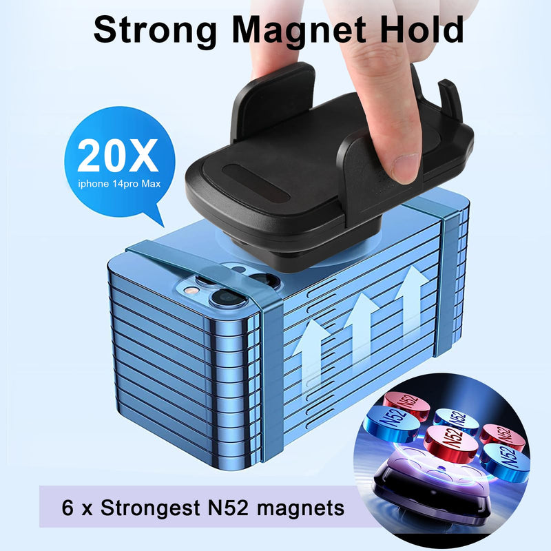  [AUSTRALIA] - UYODM Golf Cart Magnetic Phone Holder Mount, Ultra Strength 6*N52 Magnets Cell Phone Caddy for EZGO Club Car Yamaha,Fit for Most Smartphone,Thick Case Friendly