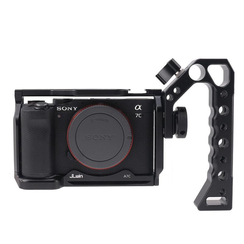  [AUSTRALIA] - Fotga Alloy Aluminum Camera Cage Stabilizer Bracket + Top Handle for Sony A7C ILCE-7C α7C Mirrorless DSLR Camera Video Film Making