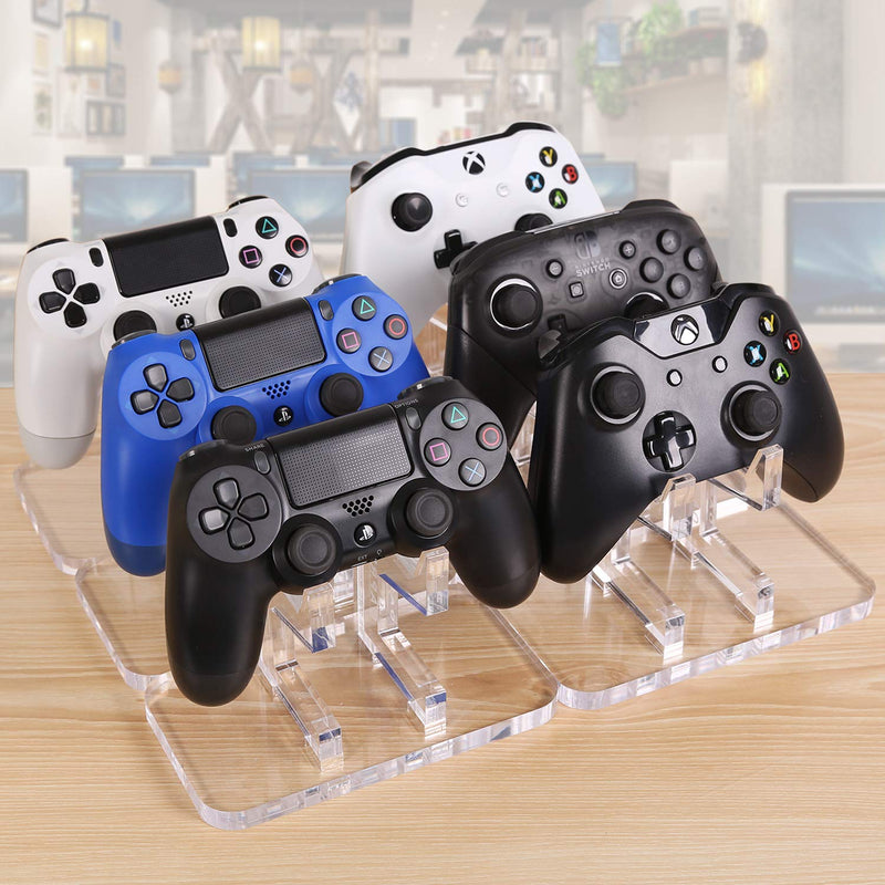  [AUSTRALIA] - OAPRIRE Universal Controller Stand Holder - Fits Modern and Retro Game Controllers - Perfect Display and Organization - Limited Edition Handcrafted Controller Accessories with Crystal Texture Clear