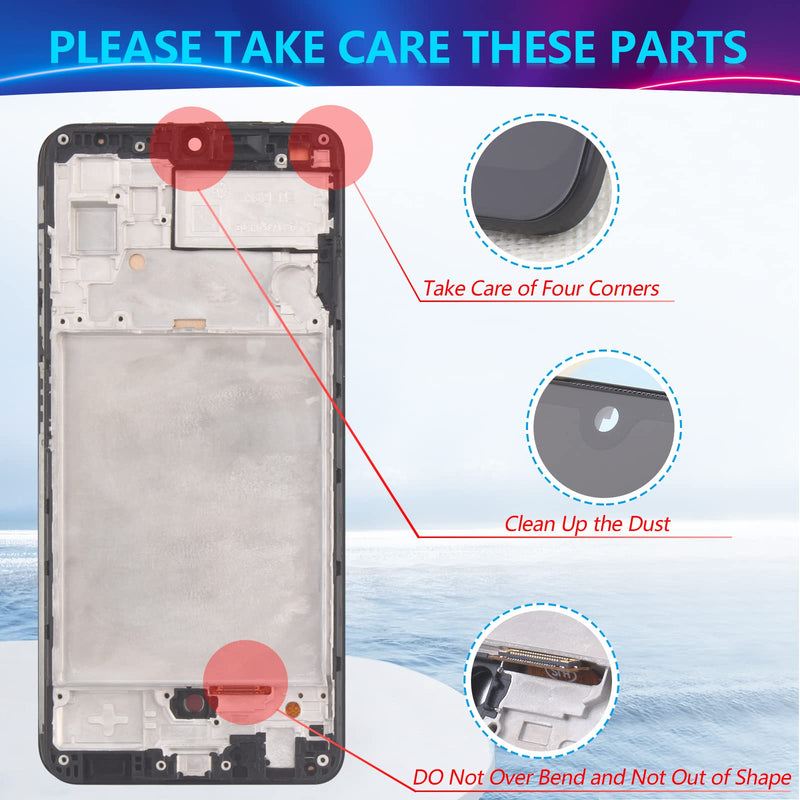  [AUSTRALIA] - YWLRONG Display for Samsung Galaxy A32 4G LCD Touch Screen Internal Digitizer for A325F A325U A325M A325N Replacement Assembly with Kit(Black with Frame,Not for 5G)