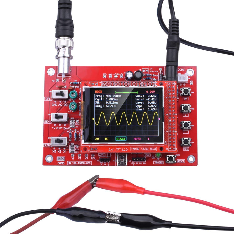 ICQUANZX Oscilloscope Kit, 2.4" TFT Handheld Pocket-Size Digital Oscilloscope Kit DIY Parts SMD Soldered Electronic Learning Set 1Msps - LeoForward Australia