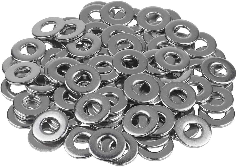  [AUSTRALIA] - 100pcs 1/4" Stainless Flat Washer, Choose Size, 18-8 (304) Stainless Steel 304, by Persberg,(120-9) 1/4" X 1/2" OD (100 pcs)