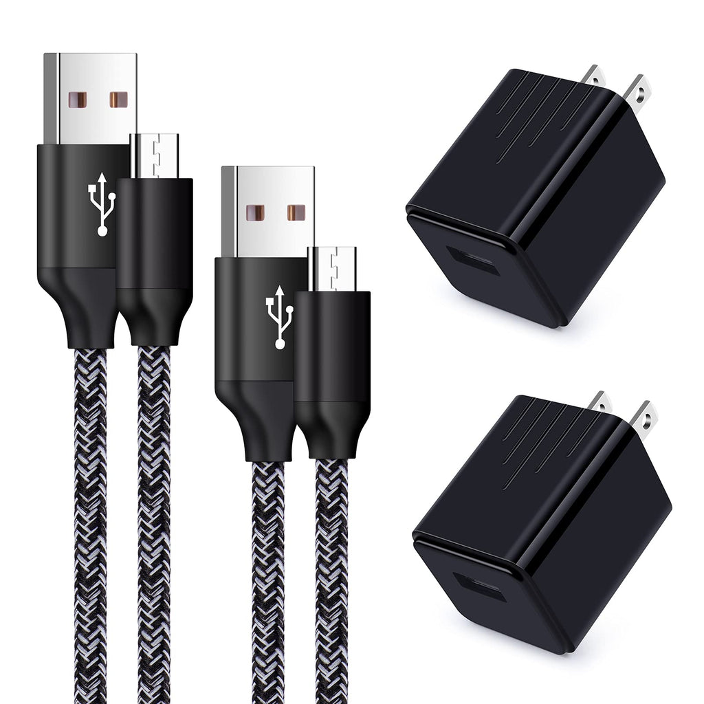  [AUSTRALIA] - Android Charger, Android Phone Charger Micro USB Charger Cord Fast Charging Cable 6 ft Long with Wall Charger Block Plug for Samsung Galaxy S6 S7 J3 J7 Note 5,LG Stylo 2 3 Plus,Tablet,Kindle Fire