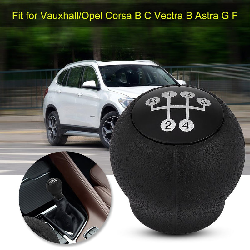  [AUSTRALIA] - Car 5 Speed Gear Shift Knob Ball Manual Gear Stick Shift Level Knob Head Black for Vauxhall/Opel Corsa B C Vectra B Astra G F