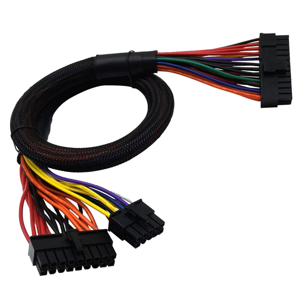  [AUSTRALIA] - COMeap 18 Pin + 10 Pin to 24 Pin ATX PSU Power Adapter Sleeved Cable for Corsair AX Series and Seasonic Power Supply 24.8-inch(63cm)