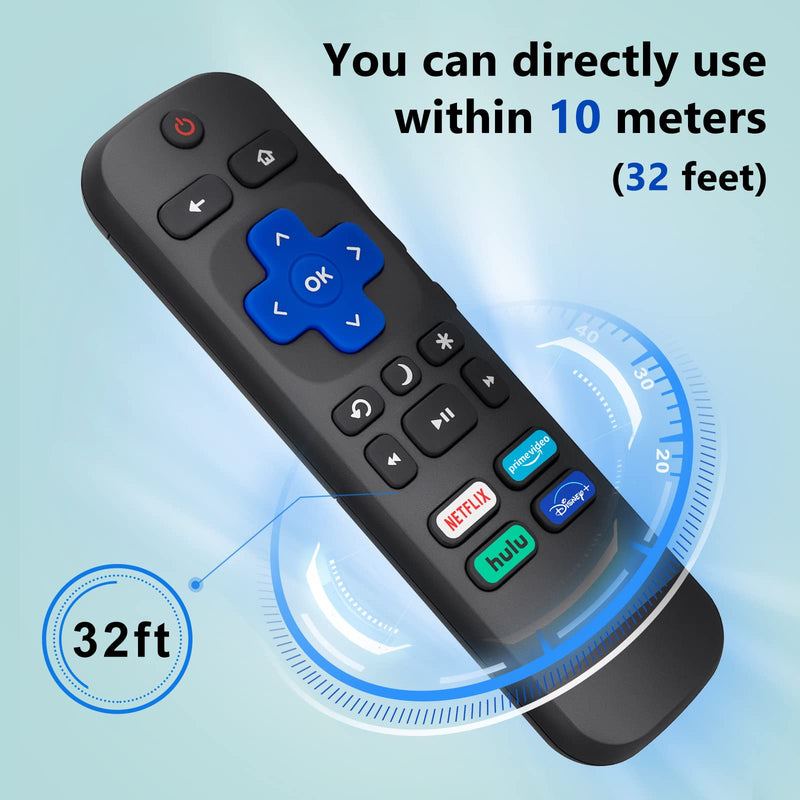  [AUSTRALIA] - 【Pack of 2】 Replacement Remote Control Compatible for Roku TV,for TCL Roku/for Hisense Roku/for Onn Roku(Not for Roku Stick,Box and Players)
