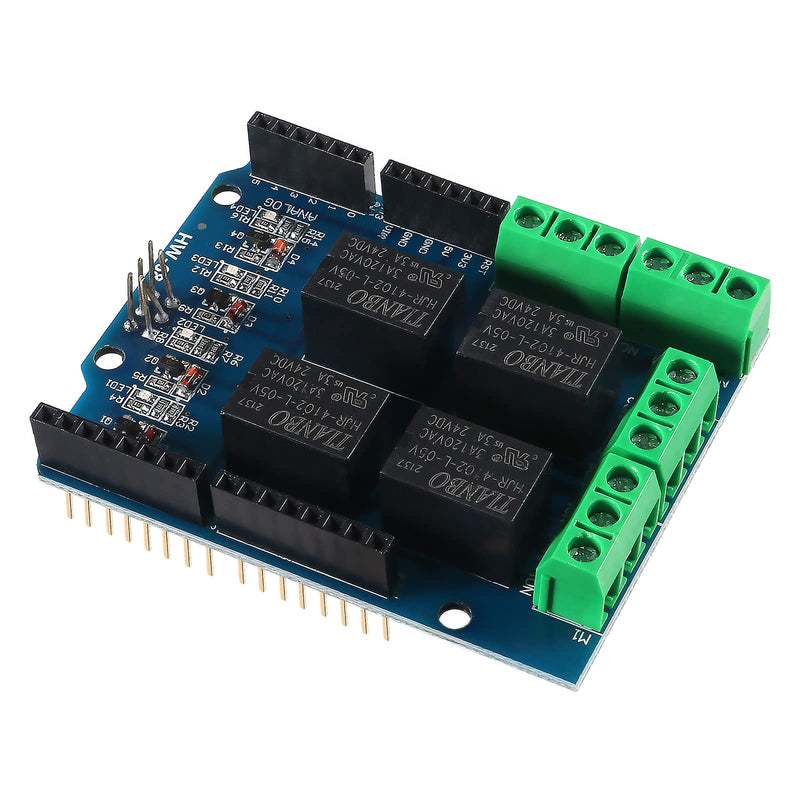  [AUSTRALIA] - AITIAO 3Pcs 4 Channel 5V Relay Shield Module for UNO R3 Relay Shield,Four Channel Relay Control Board Relay Expansion Board for Arduino PIC AVR DSP ARM MCU UNO R3 Mega 2560