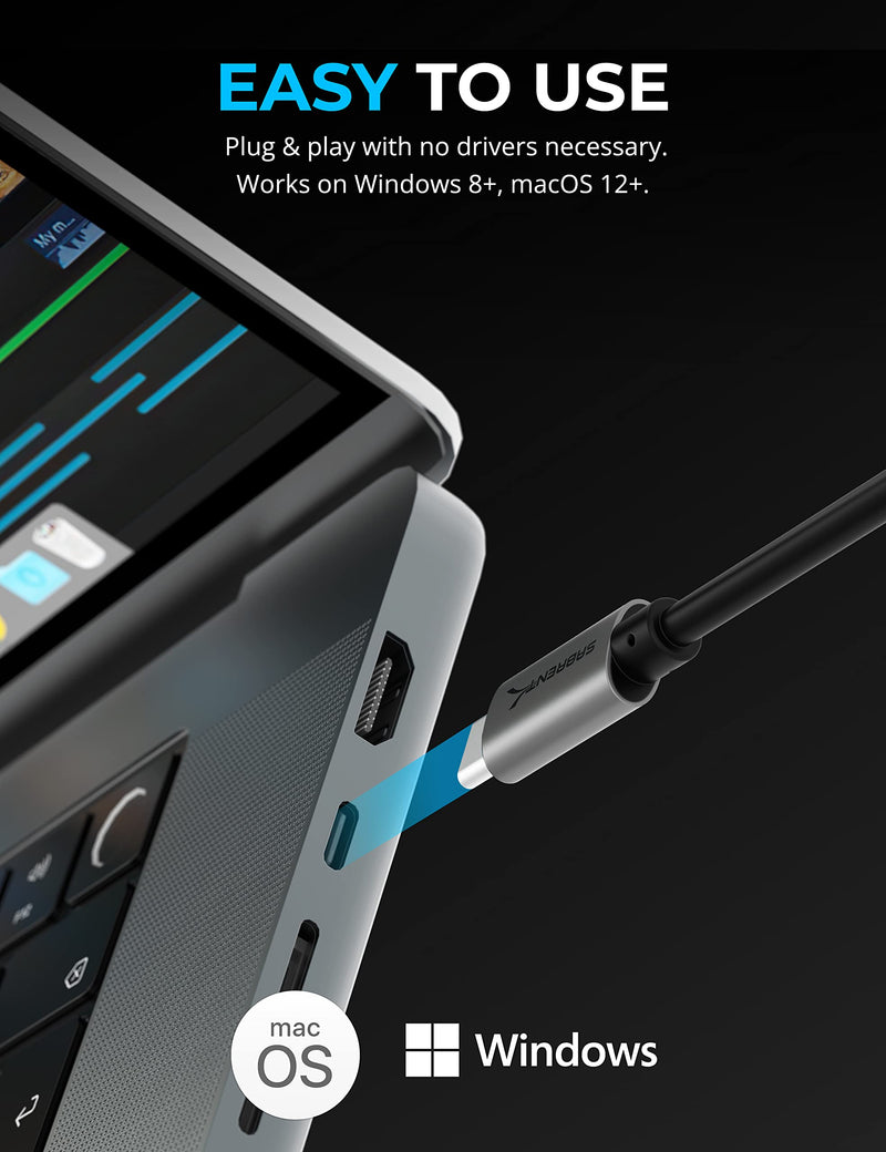  [AUSTRALIA] - SABRENT USB Type-C Card Reader, Dual-Slot UHS-II SDXC and microSDXC SD 4.0 (CR-CSDM) SD CARD Reader Type C