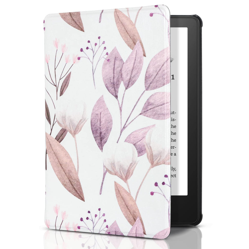  [AUSTRALIA] - CoBak Kindle Paperwhite Case with Stand - Durable PU Leather Cover with Auto Sleep Wake, Card Slot, Hand Strap Feature - Fits Kindle Paperwhite 11th Generation 6.8" and Signature Edition 2021 Released **Budding