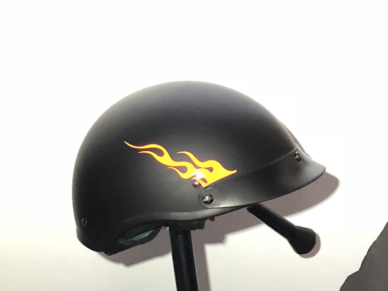 [AUSTRALIA] - Reflective Flame Set of (4) 1.25"x5.25" Great for Helmets, Motorcycles, Computer Stickers, Phone, Tablet, Hard hat (Orange) Orange