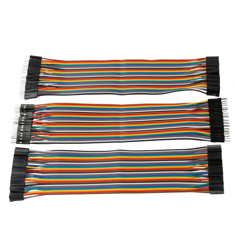  [AUSTRALIA] - EDGELEC 120pcs Breadboard Jumper Wires 10cm 15cm 20cm 30cm 40cm 50cm 100cm Wire Length Optional Dupont Cable Assorted Kit Male to Female Male to Male Female to Female Multicolored Ribbon Cables 7.8 inch (20cm)