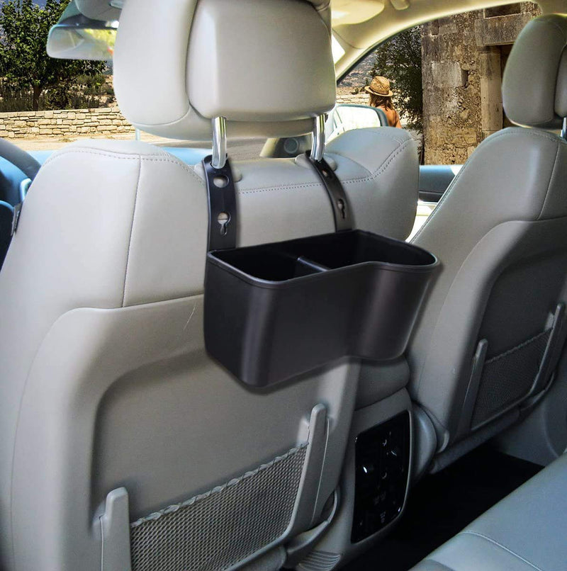  [AUSTRALIA] - Zento Deals Food Drink Holder Tray- Car Headrest Beverage, Bottle, Food, Change, Smart Phone Tray Holder- Convenient Durable Tray for Removal Car Seat Headrest