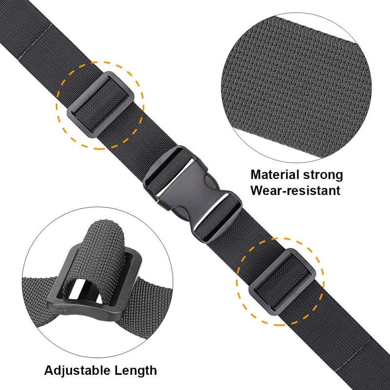  [AUSTRALIA] - MAGARROW 65" × 1.5" Utility Straps with Buckle Adjustable, 4-Pack (Black (4-PCS)) Black (4-PCS)