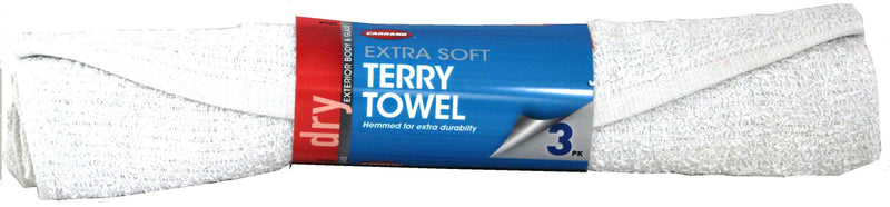  [AUSTRALIA] - Carrand 40050 14" x 17" Cotton Terry Detailing Towel (3-Pack) 14 Inch x 17 Inch, (Pack of 3)