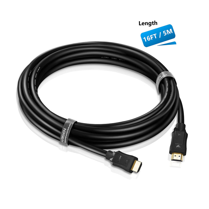 HDMI 2.1 Cable 16ft, ARISEN Long HDMI Cable 48Gbps Ultra High Speed HDMI Certified, 4K120 8K@60Hz HDMI Cord, eARC Dolby Vision HDR10 HDCP 2.2 2.3 Compatible with RTX 3080 PS5 Xbox One X PS4 UHD TV 16ft / 5m No Braided - LeoForward Australia