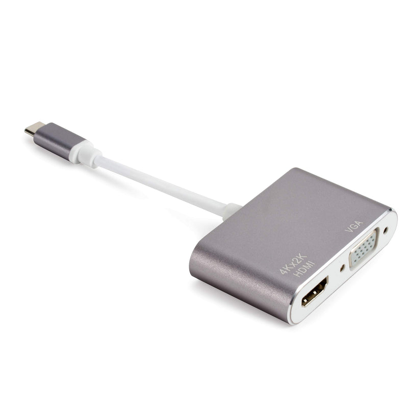 USB C to VGA Adaptor | USB C to HDMI 4K | Thunderbolt 3 (USB C Type) to VGA HDMI UHD for iPad/MacBook Pro/Samsung S8 S9 - LeoForward Australia