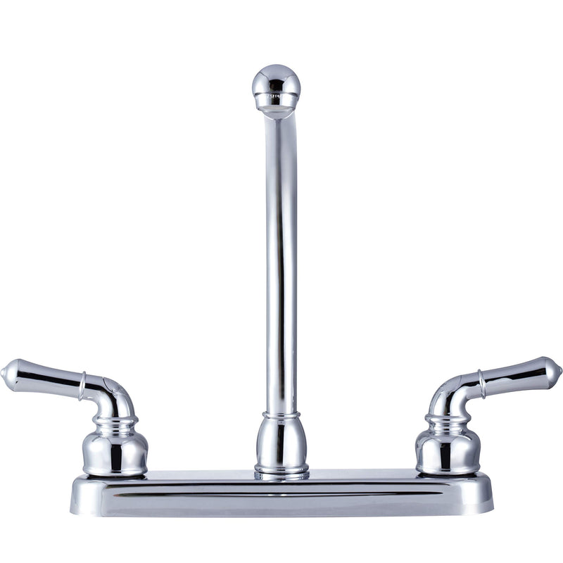  [AUSTRALIA] - Dura Faucet DF-PK210C-CP Hi-Rise RV Kitchen Faucet with Classical Levers (Chrome) Chrome Polished