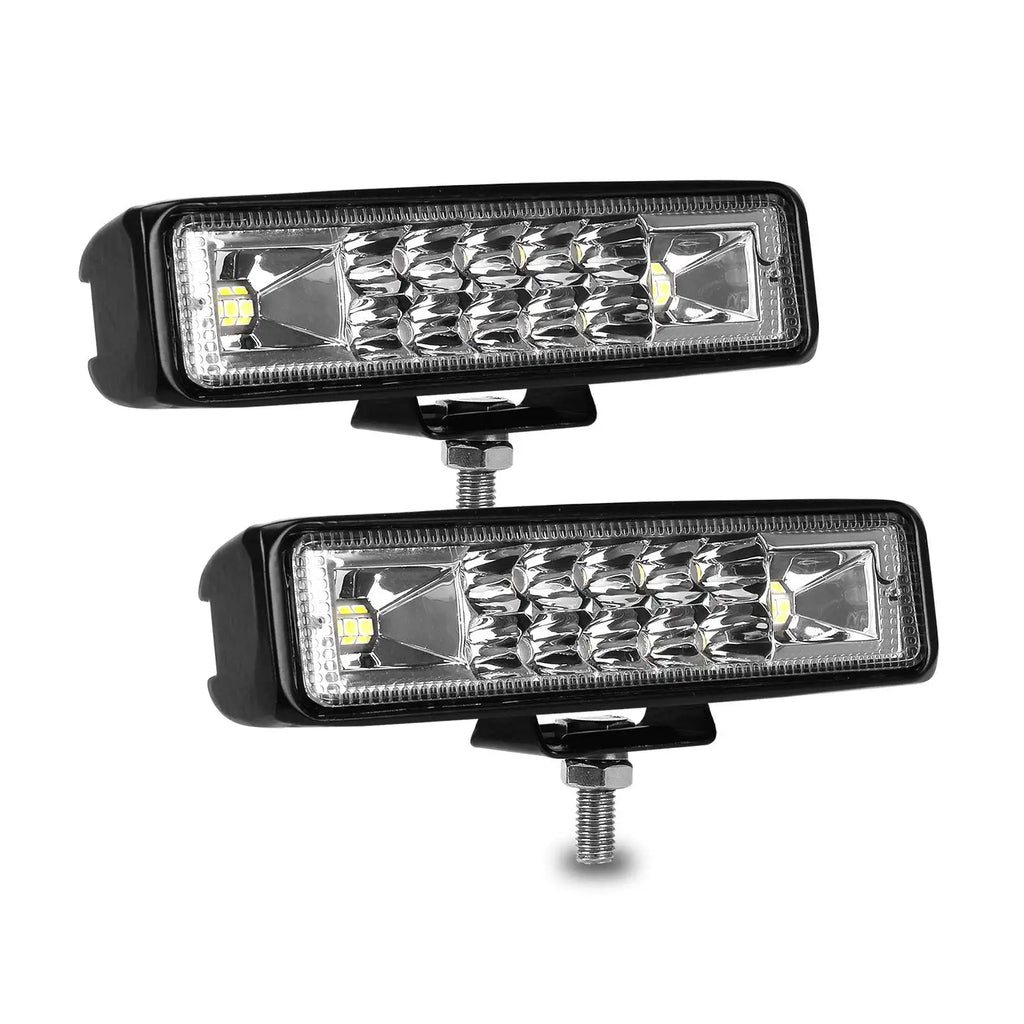  [AUSTRALIA] - 6 Inch Led Pods Light Bar - nicerpro Slim 60W 10000Lm 12V/24V Driving Fog Light Waterproof Combo Flood Spot Lights for Trucks Off Road ATV UTV Golf Cart Trailer 2 Pack 6 Inch