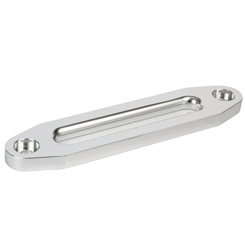  [AUSTRALIA] - YaeKoo 10" Billet Aluminum Hawse Fairlead for Synthetic Winch 8000-15000 LBs Rope Cable Lead Guide Silver