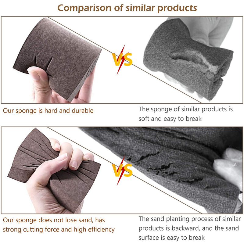  [AUSTRALIA] - 6pcs Sanding Sponge Blocks(36 60 100 120 180 220 Grit), Coarse/Medium/Fine/Superfine Sponge Sand Block Easier Polishing for Wood, Drywall, Craft, Metal