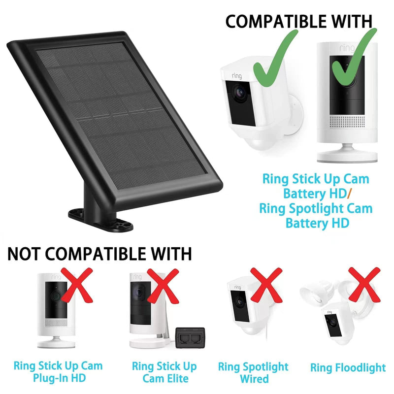  [AUSTRALIA] - Solar Panel Compatible with Ring Spotlight Cam Battery, Ring Stick Up Cam Battery & Reolink Argus Pro