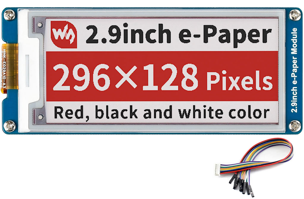  [AUSTRALIA] - 2.9inch e-Pape Display Module 296x128 E-Ink Screen for Raspberry Pi 4B/3B+/3B/2B/Zero/Zero W/Zero WH and Jetson Nano,Compatible with Arduino/STM32 Red Black White Three Color SPI Interface