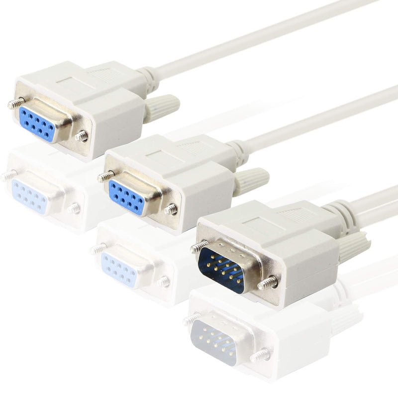  [AUSTRALIA] - 30cm DB9 Y Splitter Cable DB9 9 Pin 1 Male to 2 Female Rs232 Serial Splitter Adapter Straight-Through Cable YOUCHENG for Connect Various Serial Interface Devices