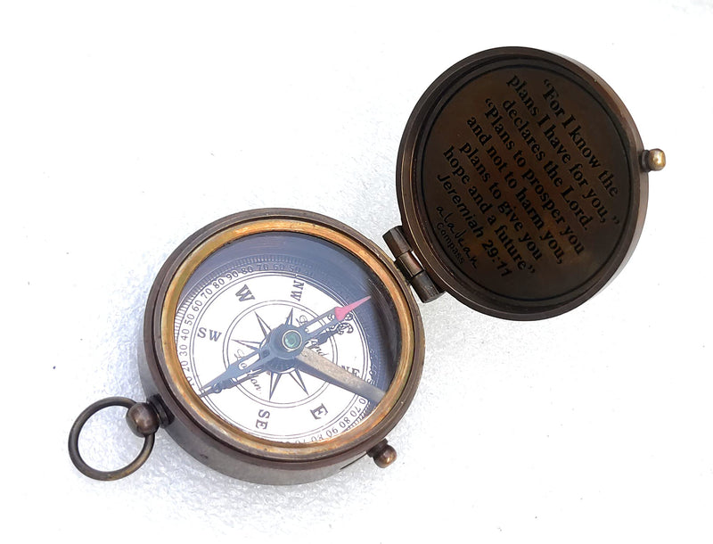 Gift for Daughter Engraved Brass Compass | Birthday Gift idea for Girls/Niece Confirmation Baptisms Religious Inspirational Appreciation Wedding Gifts for her (My Girl - Always Here for You) My Girl - Always Here For You - LeoForward Australia