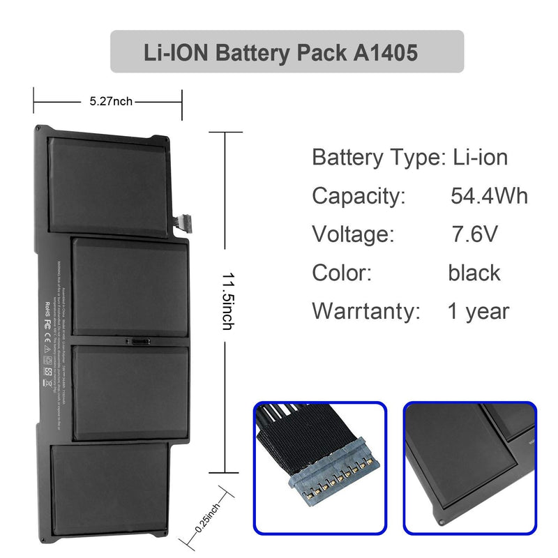  [AUSTRALIA] - A1466 A1496 A1405 Replacement Battery for MacBook Air 2017, Early 2015 Early 2014, Mid 2013 Mid 2012 Mid 2011, Late 2010 Fits A1396 A1405 A1496 A1377