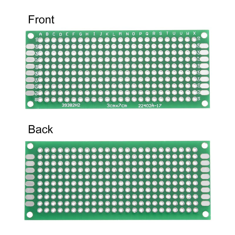  [AUSTRALIA] - uxcell 3x7cm Double Sided Universal Printed Circuit Board for DIY Soldering 10pcs