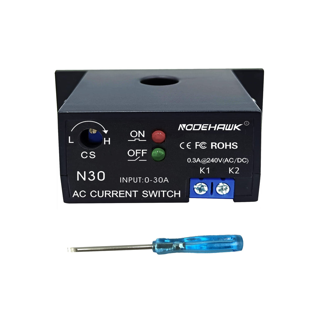  [AUSTRALIA] - Current Sensing Relay AC Current Sensing Switch 0-30A Normally Closed Current Sensor Monitoring Relay (N30) Normally Open 30A