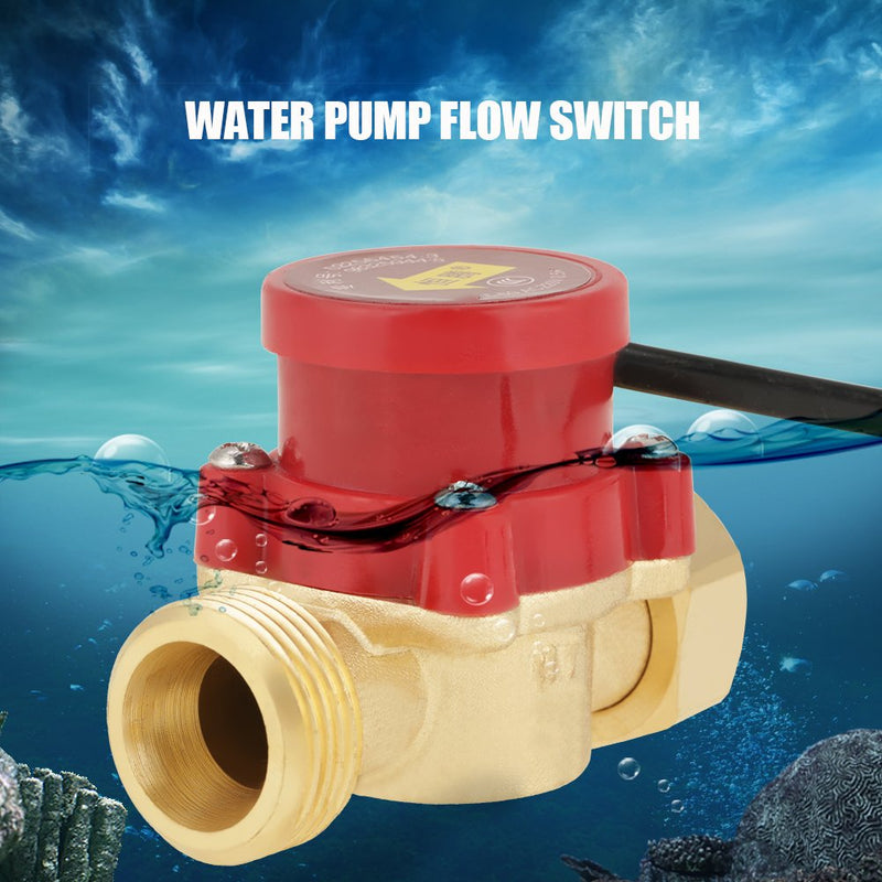  [AUSTRALIA] - Water flow switch, flow switch flow switch 220V 0.5A G3/4"-3/4" thread water pump switch flow switch signal switch