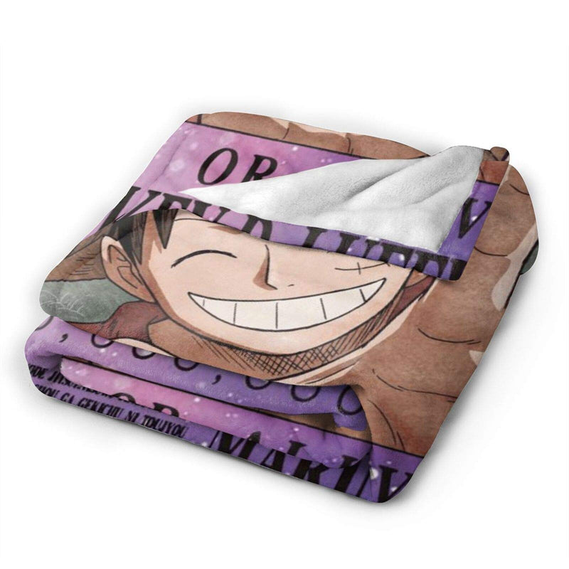  [AUSTRALIA] - Luxury Sofa Throw Blanket, Anime One Piece Luffy Super Soft Throw Blanket, Modern Lightweight Warm No Fade Flannel Bed Blanket For Home Outdoor Living Room Bedroom Couch Sofa Recliner Decor 50X40 In 50 x 40 Inch Anime One Piece Luffy1