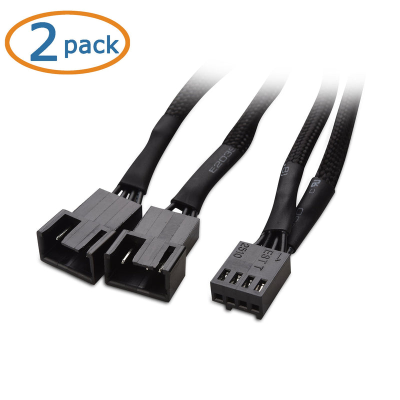 Cable Matters 2-Pack 2 Way 4 Pin PWM Fan Splitter Cable - 4 Inches - LeoForward Australia