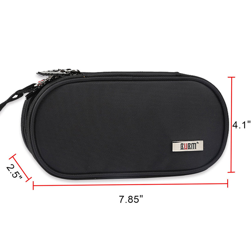  [AUSTRALIA] - BUBM Double Compartment Storage Case Compatible with PS Vita and PSP, Protective Carrying Bag, Portable Travel Organizer Case Compatible with PSV and Other Accessories, Black