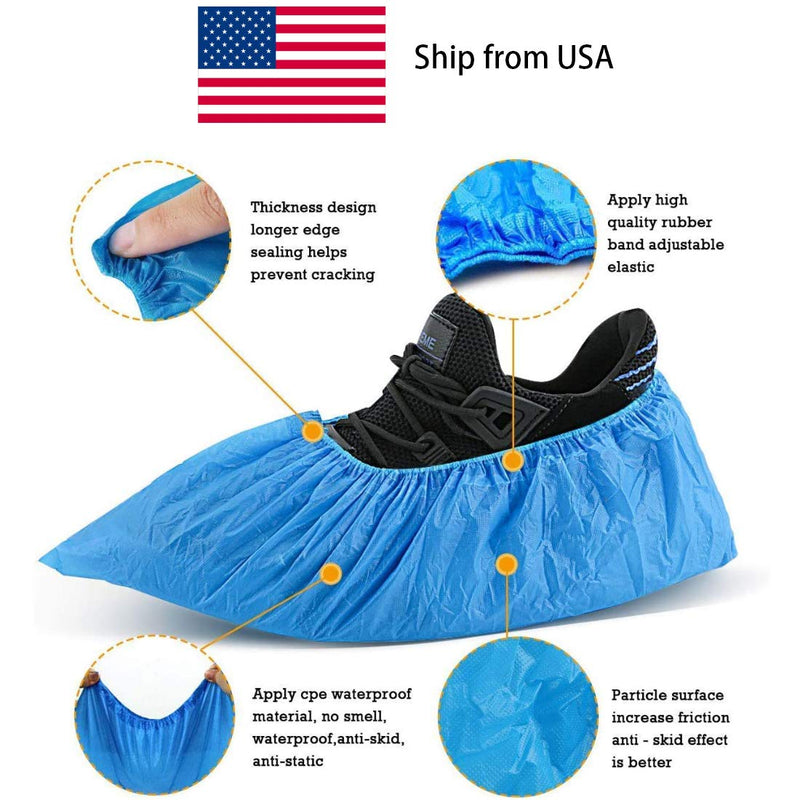  [AUSTRALIA] - ELEpure Shoe Covers Disposable Non Slip for Kids 50Pack (25Pairs) Non-woven Fabric Stretchable Durable - Fit US Children's 8-13.5/1-4 Blue(Small) Small