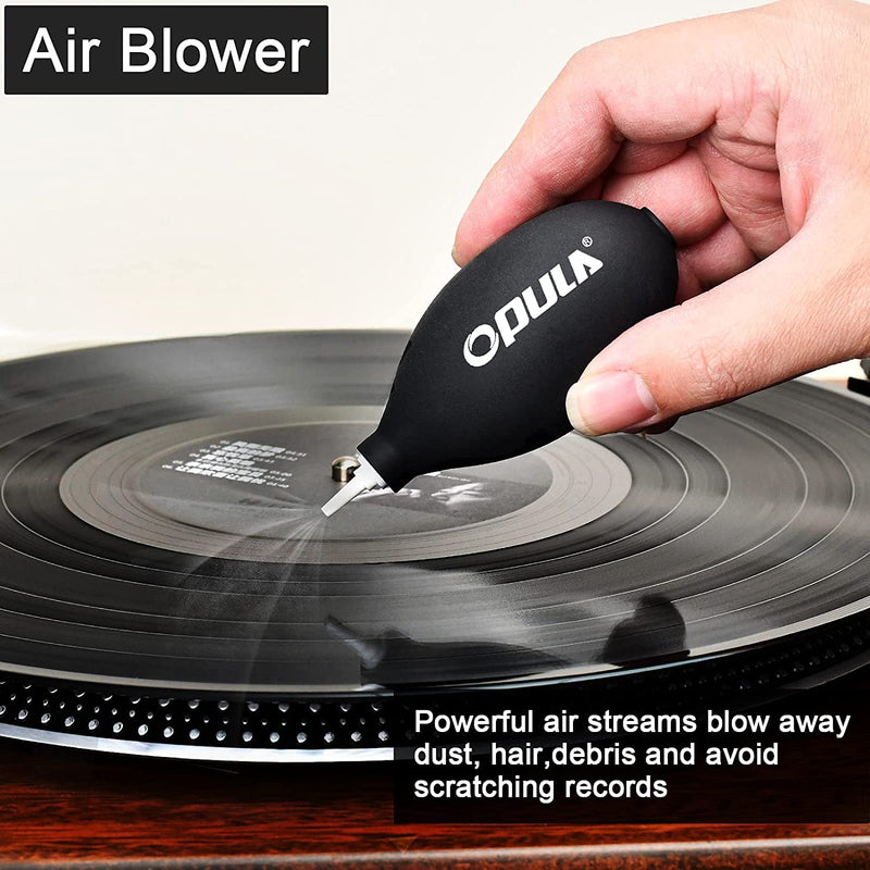  [AUSTRALIA] - Vinyl Record Cleaner, 7-in-1 Record Cleaning kit - Soft Velvet - Nylon Microfiber Brush - Cleaner Fluid - Label Protector - Air Blower Cleaner - Stylus Brush - Brush for Velvet for Records Albums