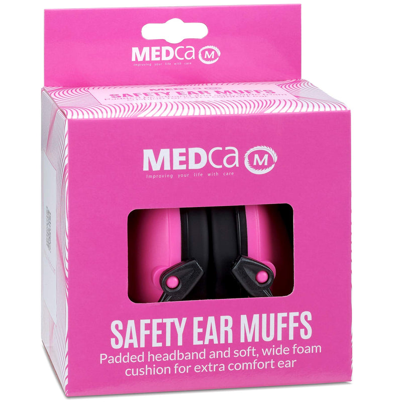  [AUSTRALIA] - Ear Muffs Noise Protection - Pink Hearing Protection and Noise Cancelling Reduction Safety Ear Muffs, Fits Children and Adults for Shooting, Hunting, Woodworking, Gun Range, Mowing, and More by MEDca