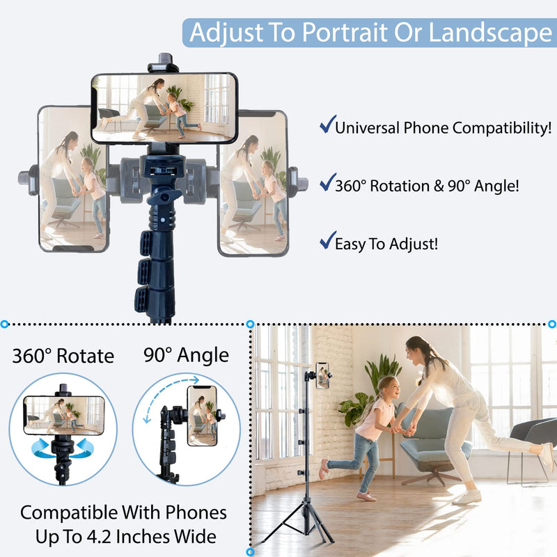  [AUSTRALIA] - Fugetek 51" Professional Selfie Stick Tripod, 100% All Aluminum Stick & Legs, Lightweight, Detachable Bluetooth Remote, Portable All in One, Compatible with iPhone & Android, Non Skid Feet, Black