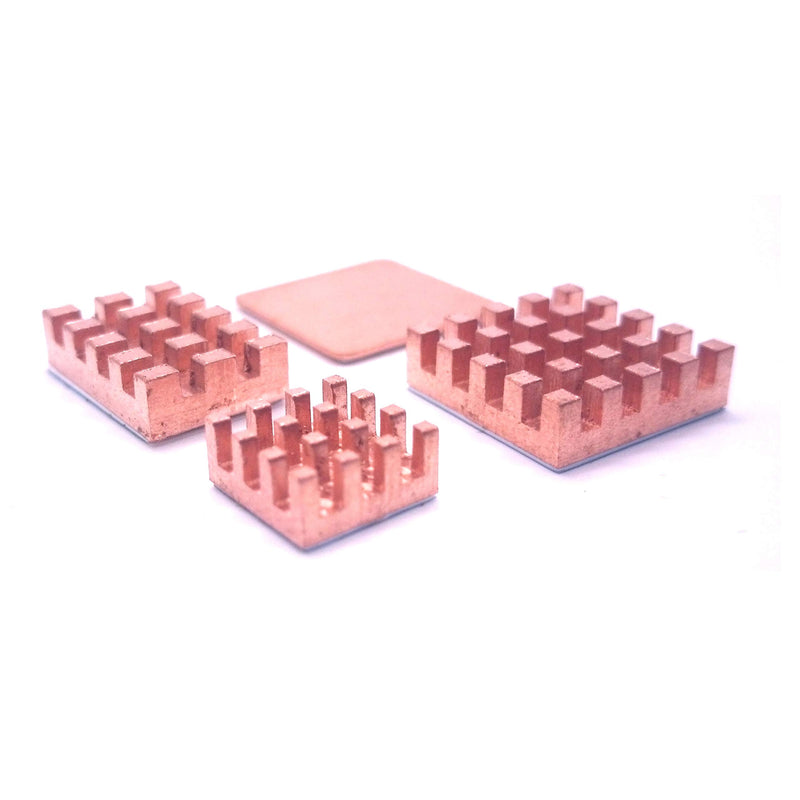 Easycargo Raspberry Pi 4 Heatsink Copper Kit + 3M 8810 Thermal Conductive Adhesive Tape, Raspberry Pi Copper Heatsink for Cooling Raspberry Pi 4 B, Raspberry Pi 3 B+ (Copper 4pcs) - LeoForward Australia
